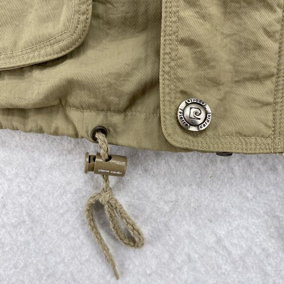 Vtg 90s Pierre Cardin Sports Club Utility Vest XL Tan Safari Photographer Cargo - Picture 10 of 11